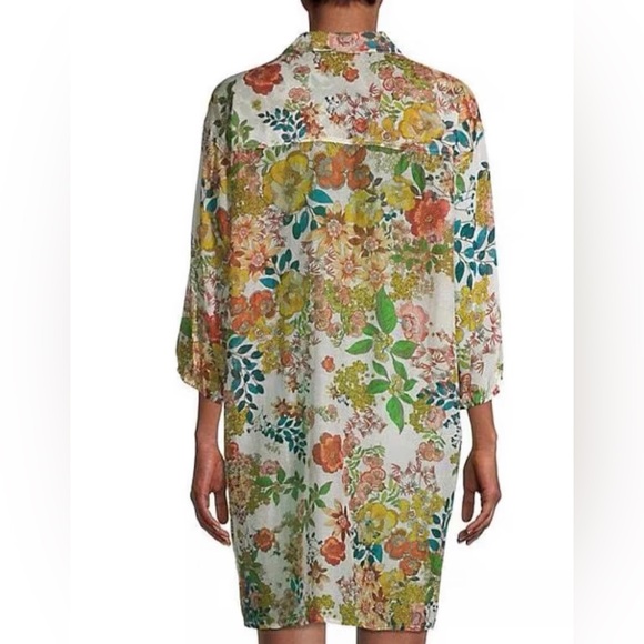 Johnny Was floral shirt dress 30% silk new without tag and label Size S - Picture 3 of 7
